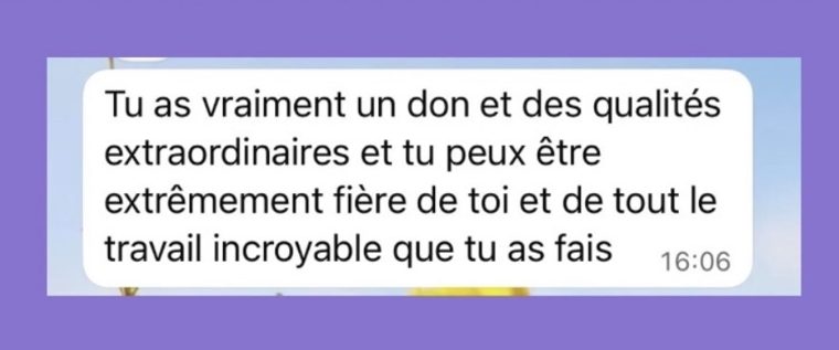 Témoignage : un don, sois fière de toi