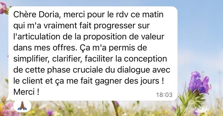 Témoignage : proposition de valeur clarifiée